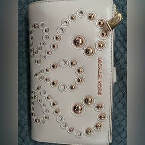 Michael Kors Adele Embellished leather wallet